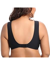 Delimira Sujetador de copa suave para dama, sin alambre, apoyo cómodo para dormir talla grande