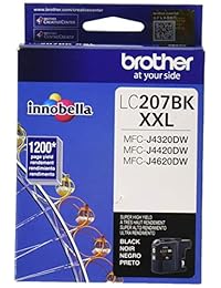 Brother Impresora lc207bk Super High Yield Cartucho de tinta, color negro