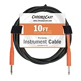 ChromaCast Pro Series Cables CC-PSCBLSS-10SOR Sunset Orange 10ft Pro Series Instrument Cable, Straight - Straight