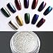 Born Pretty 2 Box Mirror Powder Gold Silver Pigment Nail Glitter Nail Art Chrome Powder with Matching Brushes Silver and Gold