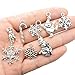 iloveDIYbeads Christmas charms- 50pcs mixed Craft Supplies Christmas Tree Snowflakes Deer Bell Stocking Charms Pendants for Crafting, Jewelry Findings Making Accessory For DIY Necklace Bracelet M2