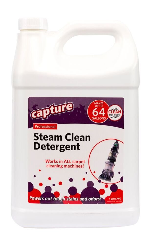 Capture Professional Steam Cleaner Carpet Detergent for All Cleaning Equipment Resolve Stain Smells Odor -1 Gallon Concentrate - Make 64 Gallons