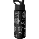 Simple Modern Kids Summit Water Bottle with Straw Lid | Star Wars 18oz Stainless Steel Cup Insulated Tumbler for Boys, School | Vehicle Schematics