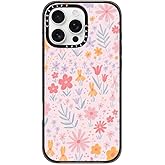 CASETiFY Impact Case for iPhone 16 Pro Max [Slim / 8.2 ft. 4X Military Grade Drop Protection/Wireless Charging Compatible] - Maddie's Florals - Clear Black