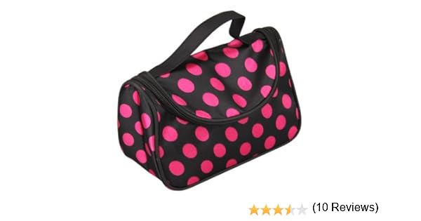 Neceser de Mano Polka Cremallera Redondo Maquillaje Cosmética ...