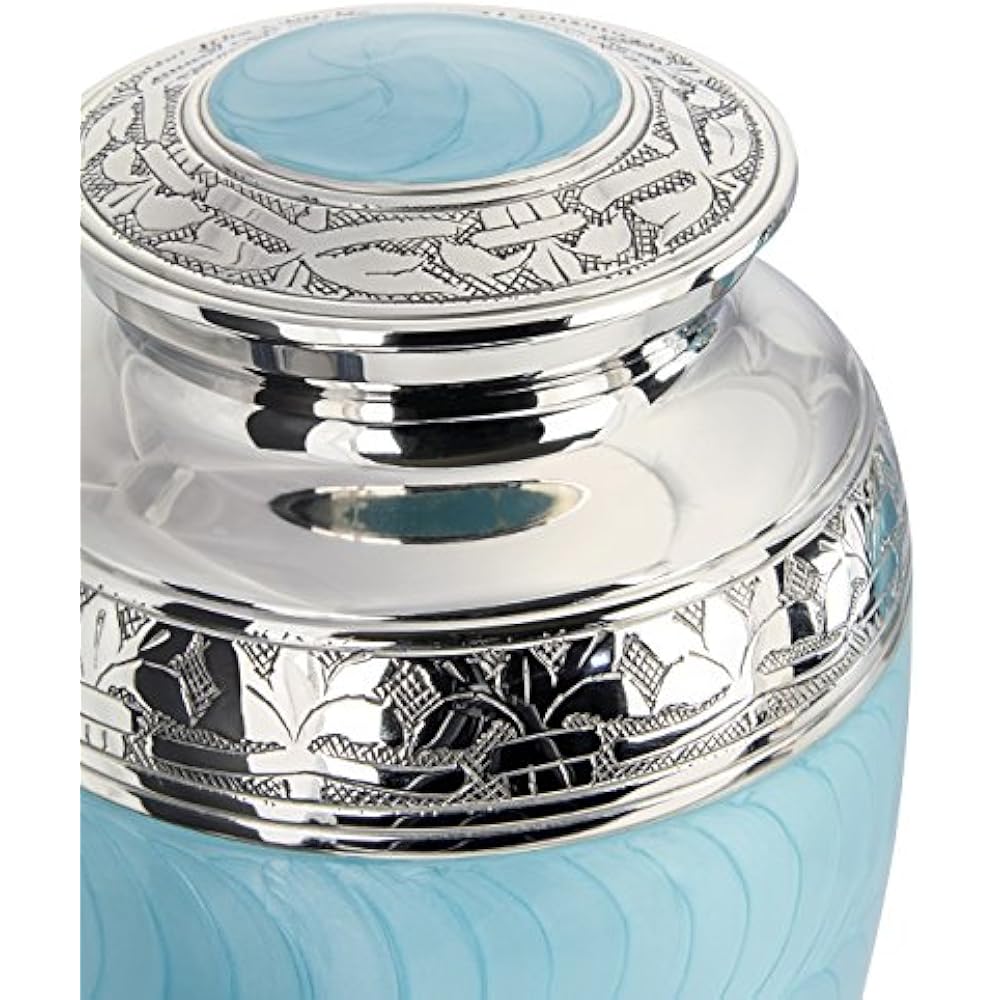 Hugs And Kisses Beautiful Light Blue Child&39s Cremation Urn For Human