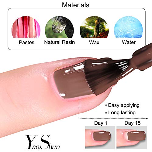 YaoShun Gel Nail Polish Kit - Soft Pinks Series 6 Colors Gel Polish Set Nail Art Gift Box, Soak Off Nail Gel UV Nail Gel Set 8ml Each Manicure Nail Art Kit