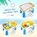 Lovelion Beach Toy Set with Activity Table with Storage Room and Cover Suitable for Toddler Over Fun Sand Toys Set for Girls and Boys Kids Outdoor Toys