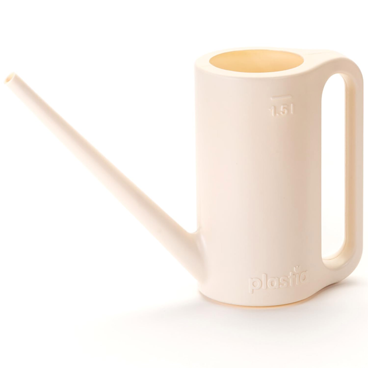 Watering Can Max 1,5 Liter - Small Watering Can for Indoor and Outdoor Plants - Plastic House Plant Water Can, Beige