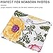 KloudBambu Floral Muslin Swaddle Blankets, Large Flowers, Ultra Soft Nursery Newborn Baby Girl Shower Registry Essentials