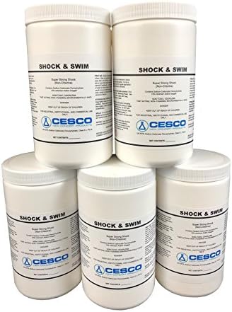 Cesco 20 lbs Shock & Swim - Non-Chlorine Strong for Hot Tub & Pool & Spa - Instant Non Toxic Fast Acting