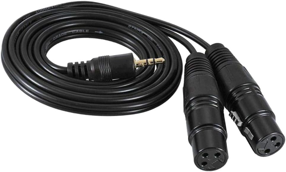 KESOTO Cable Divisor de Audio Balanceado Equilibrado de 3,5 Mm TRS