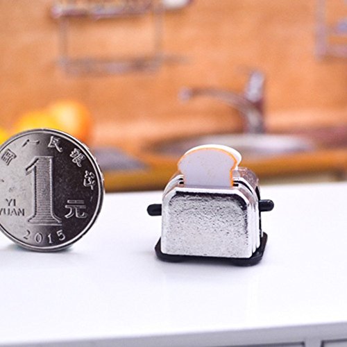 AkoMatial Dollhouse Furniture Accessories, Dollhouse Miniature Bread Maker Toast Cake Mould Babyroom DIY Decoration