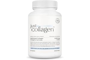 Just Collagen Hydrolyzed Collagen 200 Capsules - Helps in Collagen Formation - Hydrolyzed Bovine Collagen Peptides Powder - 5