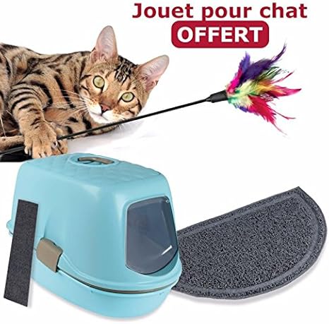 Chatboutic Chatboutic Pack Litiere Chat Avec Bac Berto Top Filtre Charbon Tapis Plumeau Offert Amazon Fr Animalerie