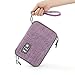 Electronics Organizer, Jelly Comb Electronic Accessories Cable Organizer Bag Waterproof Travel Cable Storage Bag for Charging Cable, Cellphone, Mini Tablet (Up to 7.9'') and More(Purple and Gray)