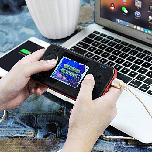 MOGOI Game Handheld Console Retro Mini Video FC PVP Game Player Gameboy 416 Games Travel Portable Gaming System Built-in 8000mah Power Bank Charger USB C Fast Charging Type C, 2.8 Inch