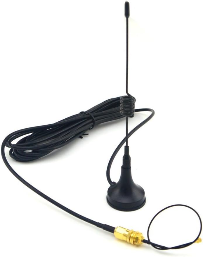 5dbi 433MHz WiFi Antenna Omni-Directional SMA Male Magnetic Base Antenna + U.FL IPX to SMA Female Pigtail Cable for Car Vehicle Mounte Digital Homematic CCU3 CCU2 CC1101 Ham Radio