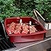 Charcoal Companion CC5094 Grill Station Set - Includes Marinating Tray, Serving Tray & BBQ Accessories Holder, Red, 11-Inch