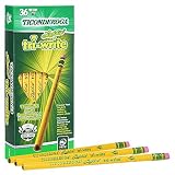 Dixon Ticonderoga Laddie Tri-Write Triangular Shaped Intermediate #2 Pencils, Box of 36, Yellow (13042)