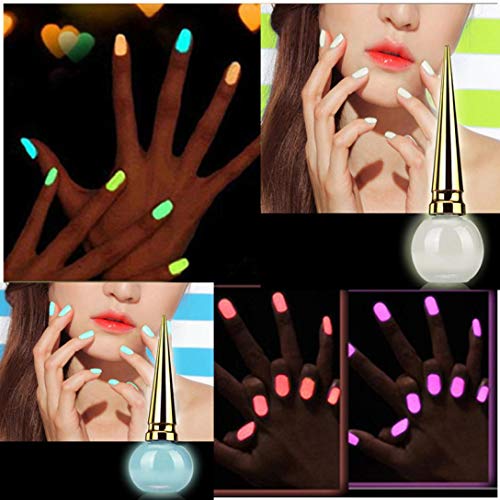 Glow In Dark 14ML Nail Art Polish Varnish Candy Colors Neon Luminous by Sdoo (A)