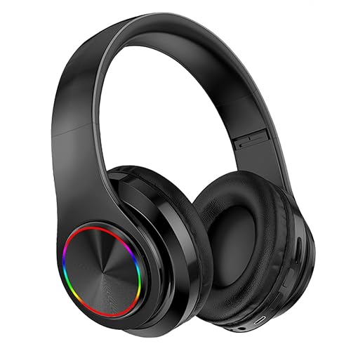PBAEWE Bluetooth Headphones Over-Ear, Foldable Wireless and Wired Stereo Headset Micro SD/TF, FM for Cell Phone,PC,Soft Earmuffs &Light Weight for Travel/Office/Cellphone/PC