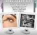 Mirabel 7X Magnifying Lighted Vanity Makeup Mirror & Shaving. White LED lighting, Locking Suction-Cup, 360 Rotation, Battery Operated.