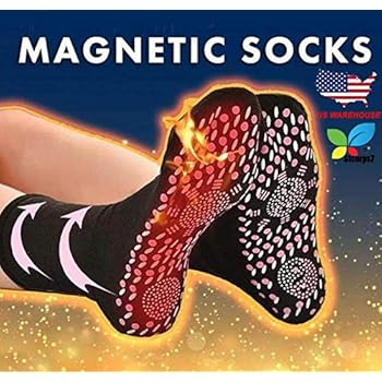 Magnetic Socks, STCORPS7 Self Heating Socks, Magnetic Therapy Socks, Magnetic Compression Socks, Tourmaline Socks Comfortable Breathable Massage Anti-Freezing Warm Foot Socks Outdoor, Black