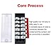 Yosawa 6 Pieces Dual Row 6 Position Screw Terminal Strip 600V 25A + 6 Pieces 6 Positions Red/Black Pre-Insulated Terminal Barrier Strip 400V 25A (6P)