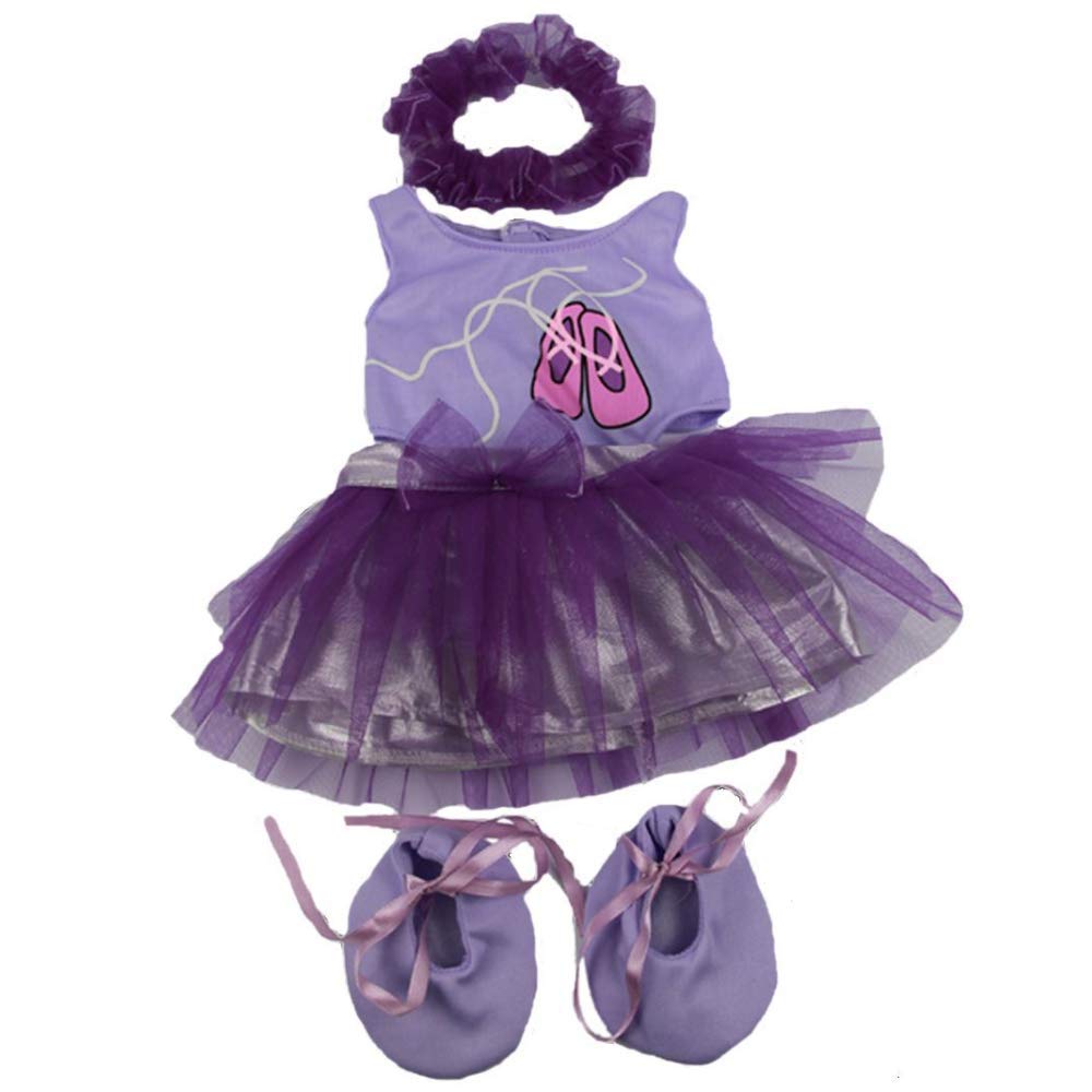 Purple Ballet Outfit - Teddy Bear Clothes Outfit (10"/25cm Outfit)