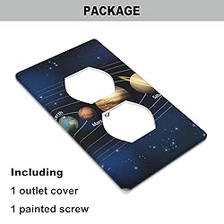 Pznen Planet Outer Space Duplex Wall Plate Solar