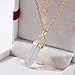 Hemlock Women Girl's Crystal Opals Pendant Necklace Choker Chain (White)