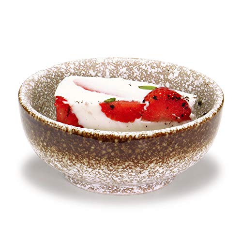 MARSTRACE Ceramic Dessert Bowls Set of 4,Small Porcelain Rice Bowls 8.5 oz for Snacks, Appetizer, Side Dishes, Condiments, Dip or Ice Cream