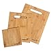 Bamboo Cutting Board Set 3 Piece, Large, Medium, Small – Great for Food Prep & Serving Cheeses, Charcuterie, Bread, Crackers, Veggies & More