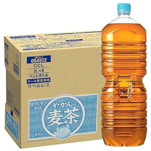 【Amazon.co.jp限定】CCL やかんの麦茶 from 爽健美茶 ラベルレス 2LPET×8本