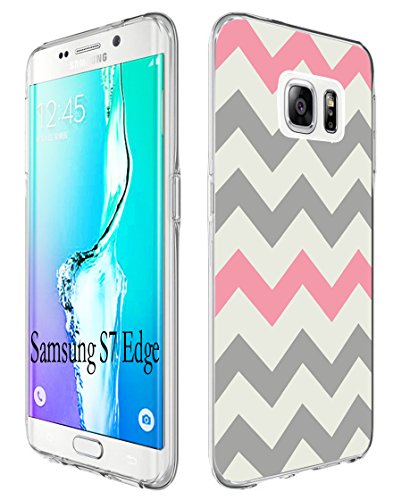 S7 Edge Case, Gifun [Anti-Slide] and [Drop Protection] Soft TPU Premium Flexible Full Protective Case Cover for Samsung Galaxy S7 Edge (5.5 inches) W Pink Grey Citroen Case 2017