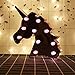 Pooqla Unicorn Decorative Marquee Signs LED Unicorn Night Light for Party Supplies Table Wall Decoration, Kids' Room, Living Room, Bedroom (Unicorn Head - Rose Gold Glitter)
