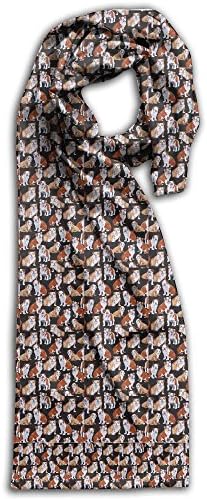 Pet Dog English Bulldog Allover Black Winter Light.Lightweight Scarf Print Soft Warm Towel Smelless.New Style.Fashion.Fever Stylish Scarves Best Gift