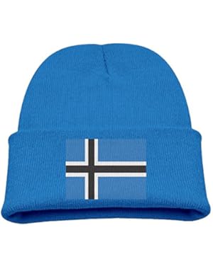 Flag Of Estonia Kid's Hats Winter Funny Soft Knit Beanie Cap children Unisex