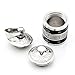 Jovivi Stainless Steel Black White Bottle Urn Necklaces for Ashes Memorial Keepsake Cremation Jewelry