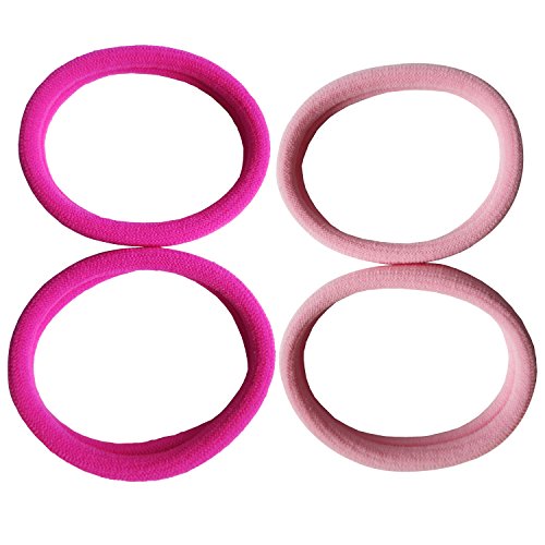 Thick Hair Ties, BETITETO 20 Pieces Seamless Ponytail Holders Scrunchies Women Cotton Stretch Hair Elastics for Thick Heavy or Curly Hair (Multicolor)