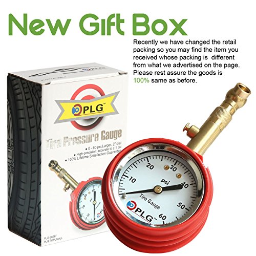 Professional Air Tire Pressure Gauge, 60 PSI, Best for Car, Motorcycle