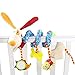 Daisy Puppy Design Infant Baby Crib Mobile Ornament Hangings Rattle Toy Spiral Activity Bar Plush Animal Stroller and Travel Toy for Pram with Safety Mirror and Teether