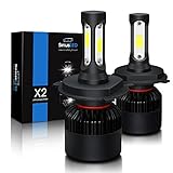 SiriusLED X2 Extremely Bright COB LED Chip 8000 Lumens Headlights Fog Lights Bulb Conversion Kit 9003 H4 HB2 6000K Xenon White
