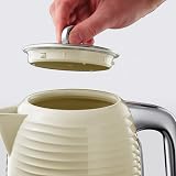 Russell Hobbs Inspire Electric Kettle 1.7L Cream Curry Premium Textured Plastic view 4