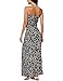 Women's Beach Dress Printed Maxi Dress Long Strapless Retro Summer Dress