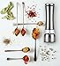 Electric Stainless Steel Salt and Pepper Grinder. Premium Battery Powered Pepper Grinder Mill & Coarse Salt Grinder with Ceramic Blades by Boxiki Kitchen