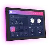 JEESTON 10.1" POE Smart Home Touch Panel with Proximity Sensor, 4GB+64GB Android 14 Inwall Controller 86 Box Included, WiFi 6E, RS232, RS485 LED Light Strip Home Assistant (No Camera)(Black)