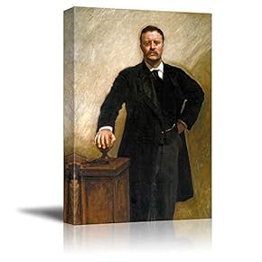Portrait of President Theodore Roosevelt - Inspirational Famous People Series | Giclee Print Canvas Wall Art. Ready to Hang - 12"x18"