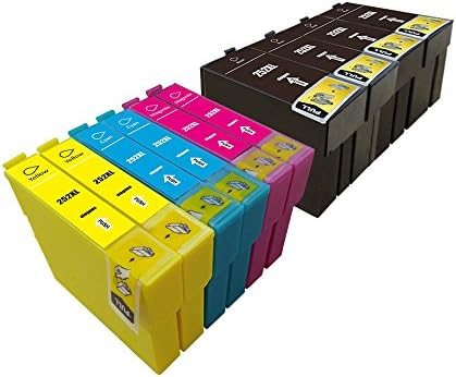Elegans Remanufactured Ink Cartridges Replacement for Epson 252XL High Yield, 10 Pack (4 Black 2 Cyan 2 Yellow 2 Magenta) for Epson Workforce Wf-7620 Wf-7610 Wf-7110 Wf-3640 Wf-3630 Wf-3620 Printer